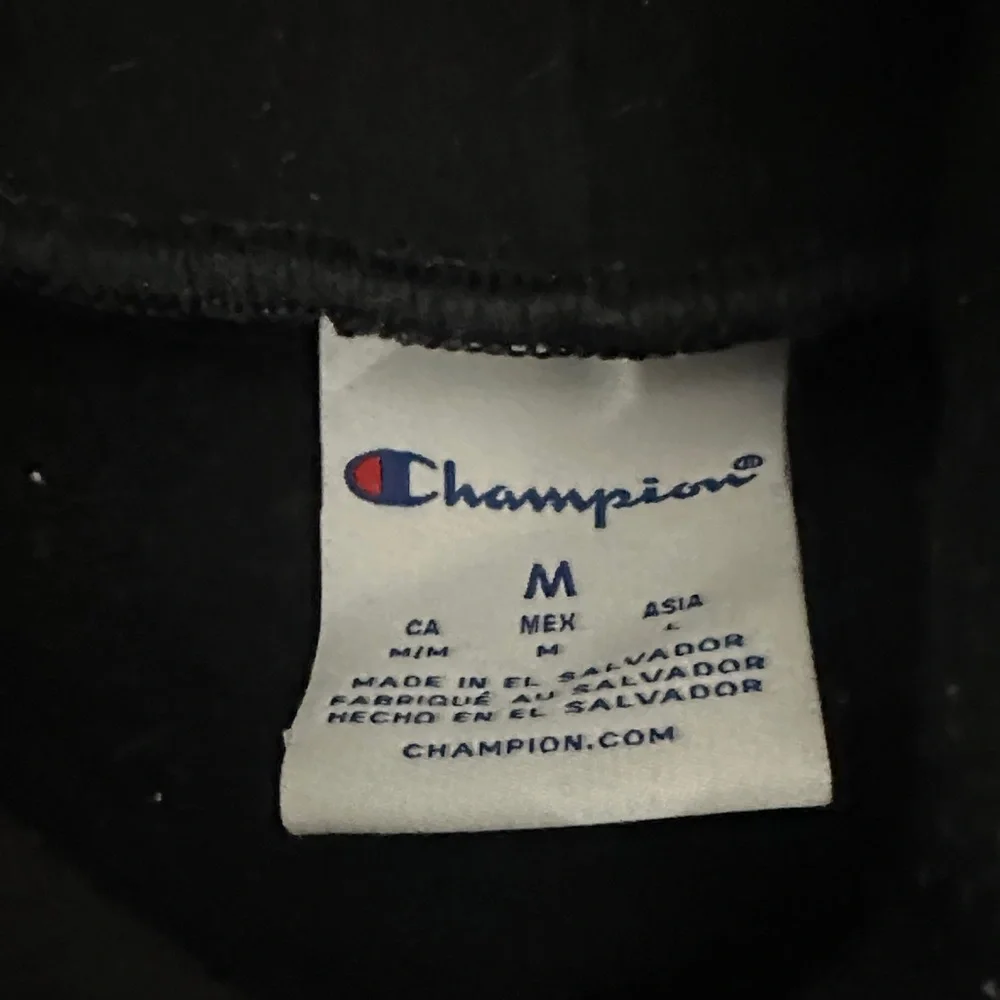 Champion Black Hoodie with Purple NYU Design - Picture 2 of 3